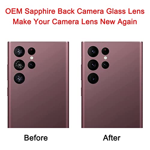 Perzework 2 Sets Back Rear Camera Lens Glass Replacement for Samsung Galaxy S22 Ultra with pre-Installed Adhesive and Reparing Toolkit by Perzework - Used condition - Image 4