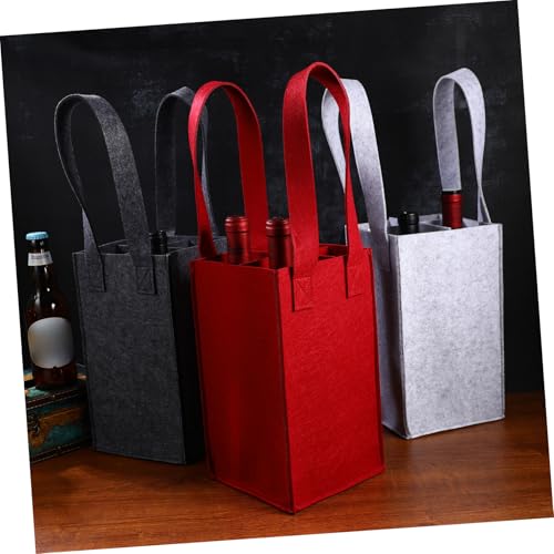 Porte-bouteilles en feutre résistant pour transporter 4 bouteilles sans casse