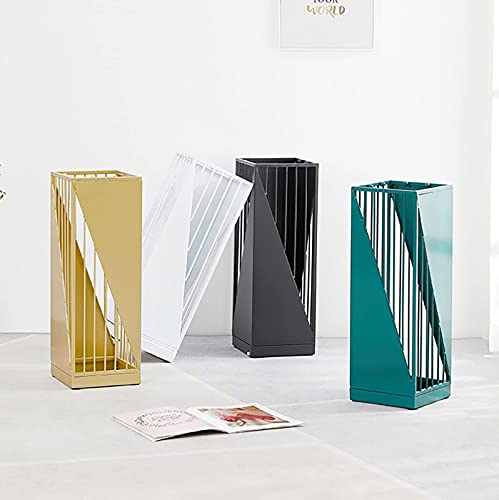 Paragüero de diseño elegante con estructura calada y base estable para hogar 4