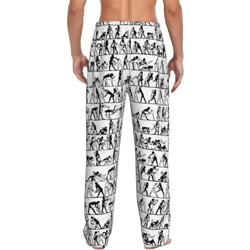 Wrestlers Sports Print Lounge Waistband Drawstring Mens Pajama Pants Fashion Custom Sleepwear3