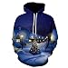 QTJY Felpe con Cappuccio da Uomo e da Donna Natalizie, Maglioni con Cappuccio Stampati in 3D, Pullover con Cappuccio Pupazzo di Neve Moda Autunno e Inverno R 6XL