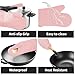 Hovico Silicone Oven Mitts, Heat Resistant 500F Kitchen Mitts 2PCS, 11.6
