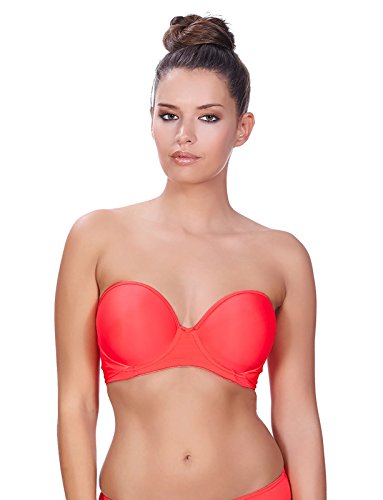 Bikini Bandeau Freya Deco Soutien Dos Nu Multi-Way Insanely Red