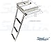 SeaLux Stainless Steel Pop-N-Lock Boarding 4-Step Undermount Sliding Marine Boat Telescoping Swim Ladder