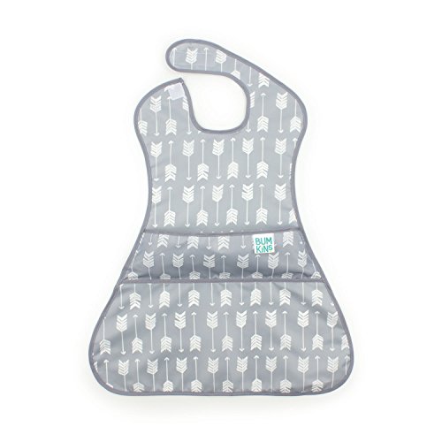 Bumkins SuperSized SuperBib, Oversized Baby Bib, Waterproof, Washable, Stain and Odor Resistant, 6-24 Months – Arrows