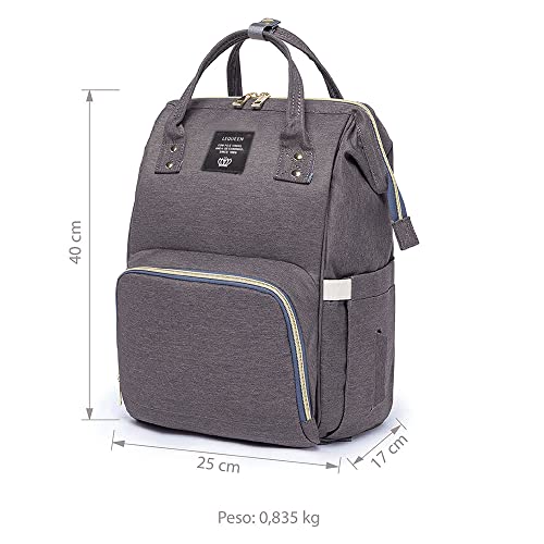 Mochila Bolsa Bebê Maternidade Lequeen Impermeável Porta mamadeira Menina Menino