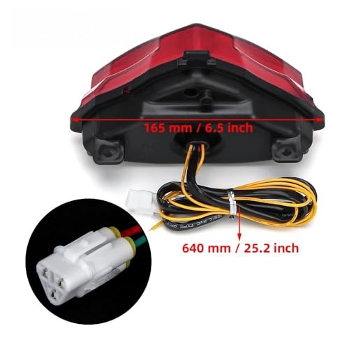 Luz trasera de motocicleta YZF-R1 2004-2006 intermitentes integrados LED 5