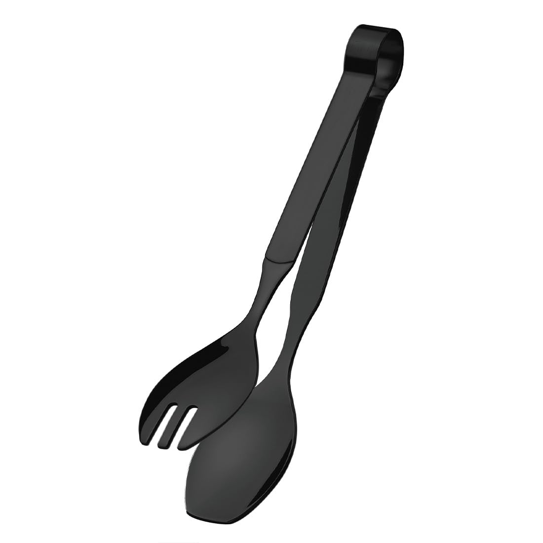 AMEFA BUFFET Servierzange | Zange für Pasta & Salate | Servierbesteck spülmaschinenfest | Edelstahl 18/10 | satiniert | schwarz | Länge 20 cm