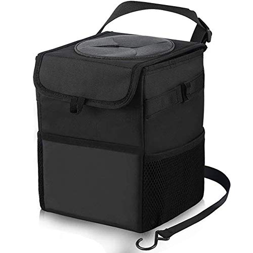 Organiseurs de Voiture,Poubelle de Voiture,Poubelle Pliable Portable,Sacs Poubelle de Voiture et Poubelles Sac de Rangement avec Poches Accessoires de Voiture - 100% Etanche Cover