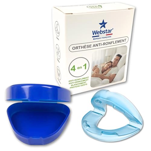 Orthèse anti-ronflement | Marque Française | Gouttière Dentaire | Dispositif anti ronflement | Grincement des dents | Confortable | Améliore le sommeil | Libère les voies respiratoires