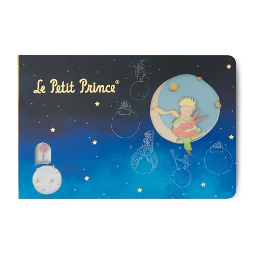 Carnet Le Petit Prince relié dos en tissu avec finition de haute qualité bleu