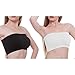 Women's Plus Size Padded Bandeau Strapless Bras Stretch Seamless Tube Top Bra by HOVEOX (X-Large, 2PACK/Lot (Black + white))
