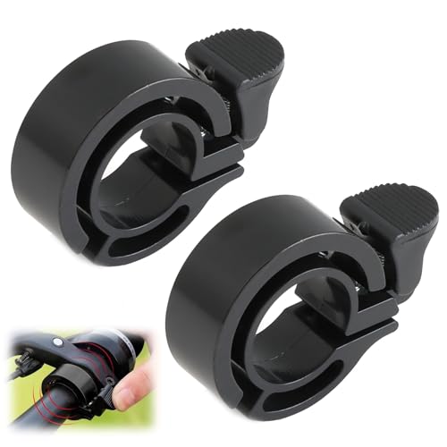 2 Pcs Sonnette Vélo, Cloche Vélo, Mini Bell pour Vélo de Montagne, 100dB Avertisseur Puissant, Sonnette Vélo Noire pour Guidon de Vélo, Avertisseur Vélo Fort et Clair, Idéal pour Cyclisme