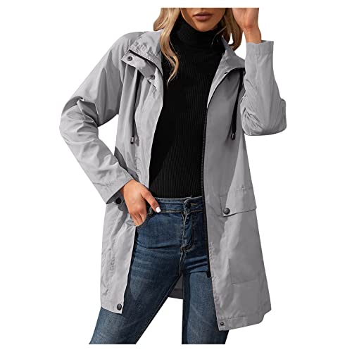 Veste à capuche pour femme coupe-vent et fluide contre le froid