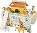 Steckspiel Arche günstig Kaufen-Small Foot Steckspiel Arche Noah „Safari“, Motorikspielzeug aus Holz mit 15 Tierfiguren, für Kinder ab 12 Monaten, 12456