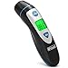 [New 2020 Model] iProven Thermometer for Fever - Forehead and Ear Thermometer - with Fever Alarm - Pouch and Batteries Included - Thermometer DMT-489Black