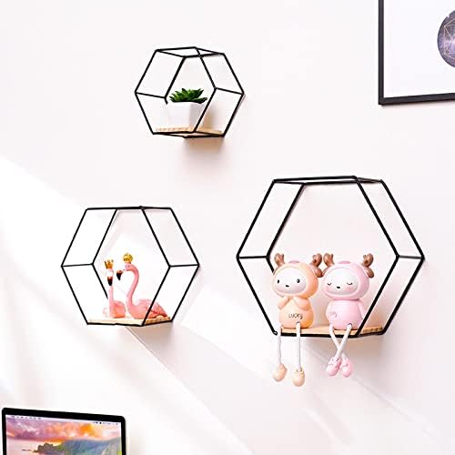1 piece creative iron decoration shelf, living room wall mounted, bedroom wall mounted, storage rack, home wall mounted shelf (black, large)