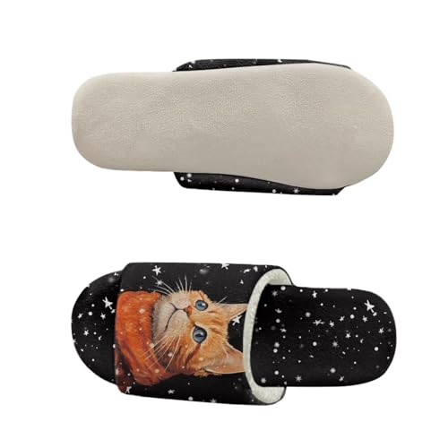 House Slippers for Woman Men Bedroom Slippers Fluffy Indoor Shoes Open Toe3