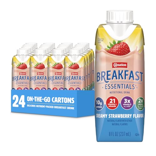Carnation Breakfast Essentials Ready-to-Drink Creamy Strawberry, 8 FL OZ Carton,8