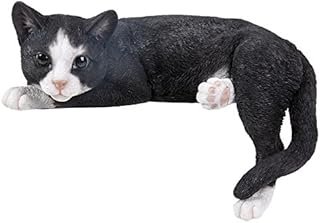 Vivid Arts XRL-DC69-B Black and White Laying Cat, Black/White
