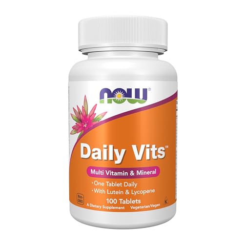 NOW Foods Supplements, Daily Vits™, One Tablet Daily with Lutein & Lycopene, 100 Tablets NOW Foods Supplements, Daily Vits™, One Tablet Daily with Lutein & Lycopene, 100 Tablets