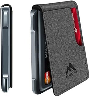 Mens Wallet Tactical Bifold Wallets for Men Metal RFID Blocking Aluminum Money Cards Holder Gifts for Men (Grey)
