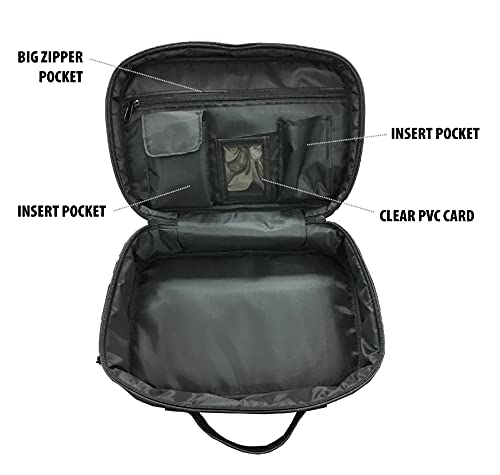 Tallit and Tefillin Bolsa de couro sintético para viagem com alça de transporte à prova de chuva e a