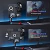PEGZONE 3PCS Modular Headphone and Controller Holder for Game, Clamp-on Pegboard, Rotatable Controller Stand with Cable Hooks, Gaming Accessories, 3Pcs Pegboard, Black