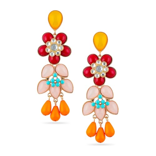 Image of Rubans Statement Drop & Dangle Earrings Stylish Trendy Jewellery Gift for Women & Girls