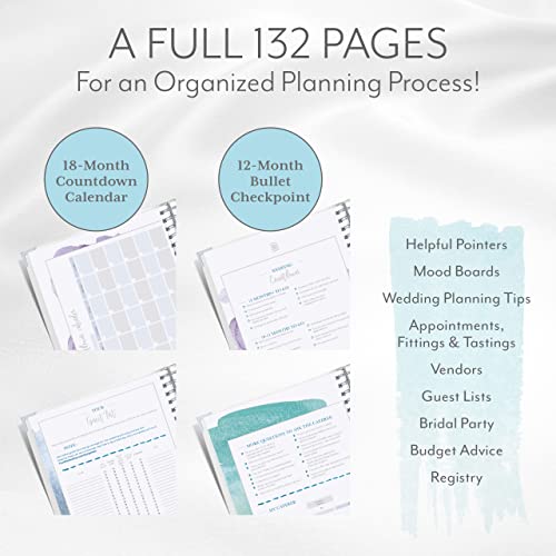 Your Perfect Day Wedding Planner and Organizer - Step-by-Step Guide, Advice, Checklist - Includes Customizable Countdown Calendar (WATERCOLOR) - Thumbnail 4