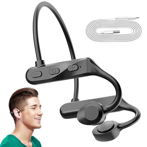 Open Ear Wireless Headphones - bluetoth Wireless Earbuds, Comfortable Open Ear Design | Sweatproof Sports Headphones, Secure Fit, Ideal for Running, Gym & Outdoor Activities/Black