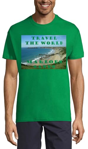 T-shirt Pembrokeshire col rond en coton vert pour éviter la chaleur