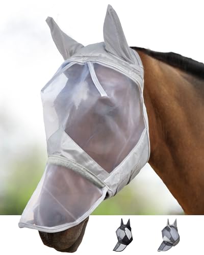 Masque anti-mouches cheval Harrison Howard avec protège-nez protection UV