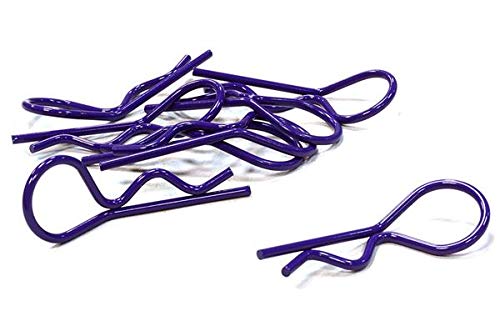 Clips de carrosserie coudés 1/10 1/8 Integy de 37x14mm en couleur pour modèle RC