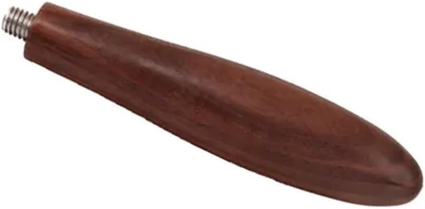 M10 Portafilter Handle with Screw Solid Wooden Handle Replacement Part for Espresso Coffee Machine Cafe Tools Accessories(Checkerboard-Style)