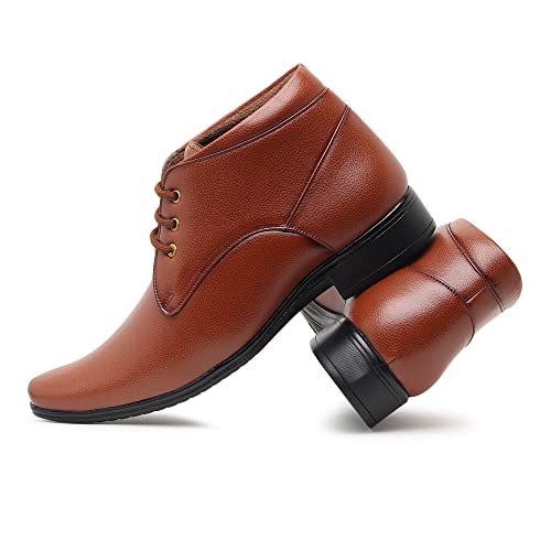 Image of Zixer Synthetic Leather Ankle Formal Shoes Men || Office Shoes for Men Stylish || Chukka Boots Men Long Shoes for Men Long Boots