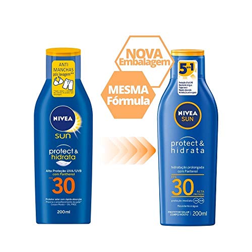 Kit NIVEA SUN Protetor Solar Protect & Hidrata FPS70 200ml + Protetor Solar Facial Toque Seco Antiss