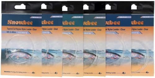 Snowbee Monofilament Fly Leaders de 9 pieds : la précision du nylon conique haut de gamme