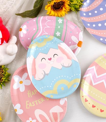 Winoo Design PPE48 Bulk Easter Paper Plates - 48 Pk - 9 Inches Disposable Easter Dinner Plates Easter Party Plates thumb #3