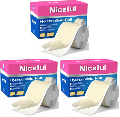 Image of Niceful Hydrocolloid Roll for Acne 2in x 12ft, Cut-to-Size Pimple Patches (Pack of 3)