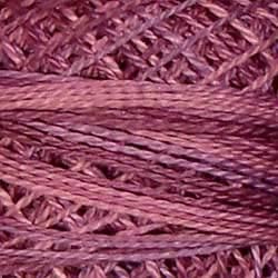 Valdani Perle Cotton Size 8 Embroidery Thread, 72 Yard Ball - m18 Iris Petals (variegate)