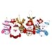STOBOK 12pcs addobbi Natalizi Jingle Bell Decorazioni Albero di Natale Ornamenti appesi Ornamenti Bambola Renna Pupazzo di Neve