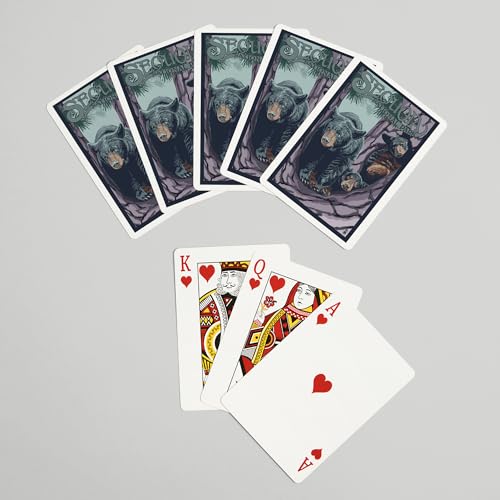 Lantern Press Black Bears en Sequoia, Baraja Poker 52 Cartas miniatura 7