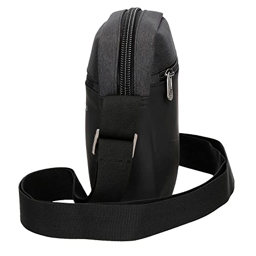 Miniatura 4 de Pepe Jeans Jarvis Bandolera Pequeña Negro 15x19,5x6 Cms Poliéster Con Detalles En Piel Sintética