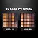 Vodisa Nude Neutral Eyeshadow Palette, Matte and Shimmer Eye Shadows Long Lasting Blendable Eyeshadow with Makeup Brushes Set Warm Brown Waterproof High Pigment Powder Pallet 25B
