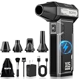 SDFM Compressed Air Duster - 180,000 RPM Snow Blower - with Brushless Motor, 3-Gear Adjustable Air Duster - for Keyboard, PC, Car, Air Bed, and Home Cleaning (X15)