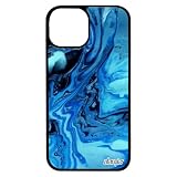 Cover Apple iPhone 13 Mini Silicone Pittura Bumper Motivo Colorato Telefono Natura Nero 256GB Marmo Case Art Originale Moderno Blu