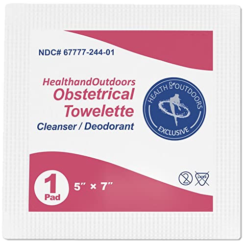Hao Obstetrical Hand & Body Cleansing Individually Wrapped Towelettes (125 Count) 5 X 7 Inch Wet Napkin Wipes Benzalkonium First-Aid Wound Care (Hao-Obtowels-125Ct) #TOP6