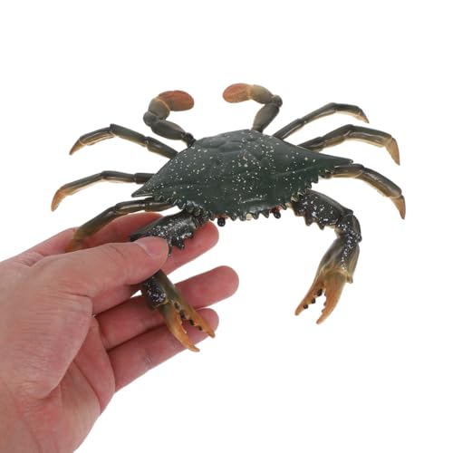 Image of TEHAUX Simulation Crab Model Aquarium Decor Realistic Marine Animal Ornament 6.49 Inch Plastic Fish Tank Decoration