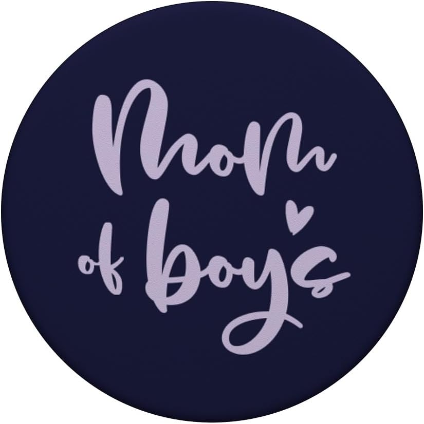 Light Pastel Purple Navy Blue Mom of Boys PopSockets Adhesive PopGrip image 3